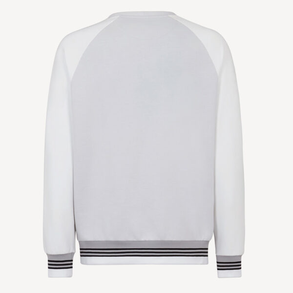 White cotton jersey sweatshirt