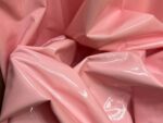 Shiny Pink Vinyl Fabric  Latex Look, 4-Way Stretch, 60" Wide