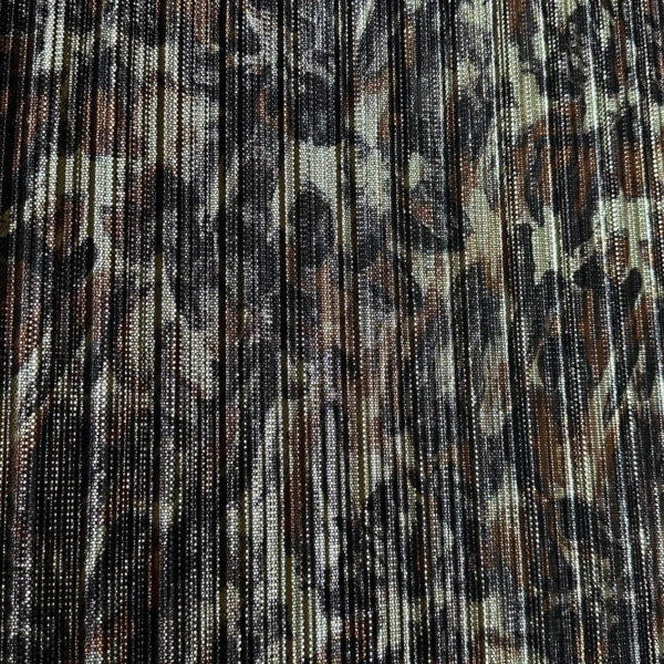 Pleated Brown Pattern Fabric By The Yard, 2-Way Stretch, 56" Wide