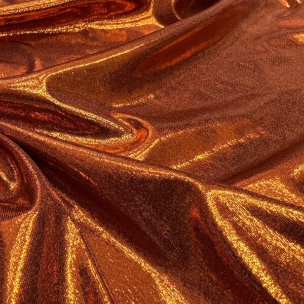 Metallic Rust Knit Fabric Slinky Two Way Stretch/ 60" Wide