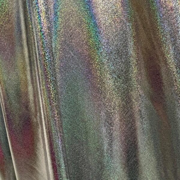 Holographic Silver Metallic Lame Spandex Fabric / 60" Wide Dancewear