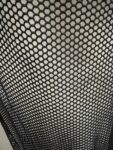 Black Fishnet Stretch Knit Fabric – Open Mesh Material for Costumes, Dancewear & Fashion Design