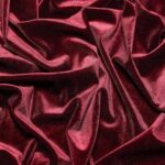 Burgundy Stretch Velvet Fabric - Plush Wine Red Upholstery / Costume