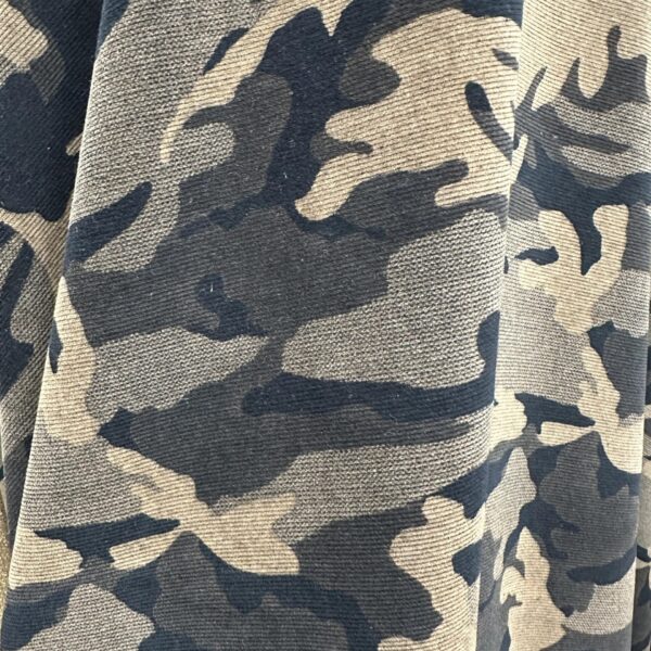 Camouflage Corduroy Fabric | Green & Beige Camo Print, 58" Wide