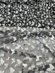 Black Butterfly 3D Appliqué Mesh Fabric by the Yard | Sheer Black Tulle with White Satin Butterflies | 58/60” Wide | Bridal, Costumes