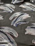 Black Metallic Organza Brocade Jacquard Fabric by the Yard, Lightweight Sheer Woven Fabric/ Dressmaking, Gown,