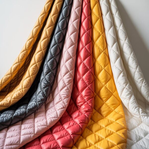 Pre-Quilted Polyester Fabric By The Yard  Insulated Stitch Design