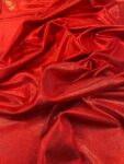 Red Hologram 4-Way Stretch Fabric  Shiny Metallic Nylon Spandex