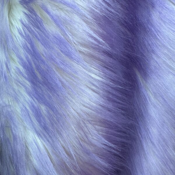 Lavender and White Shaggy Faux Fur Fabric  60" Wide, Cosplay and Crafts