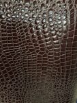 Black Crocodile Embossed Faux Leather Fabric  54" Wide Vinyl Upholstery