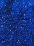 Royal Blue Sequin Velvet Fabric | Sparkly Gown & Costume Material