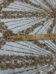 Gold Starburst Beaded Sequin Lace Fabric Bridal Couture Mesh, 52/54"