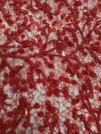 Red 3D Sequin Lace Fabric  Branch Design Mesh, Bridal Gowns