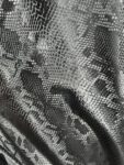 Black Snake Skin Stretch Fabric | Shiny Faux Snakeskin Material by the Yard | Costumes, Fashion, Dancewear