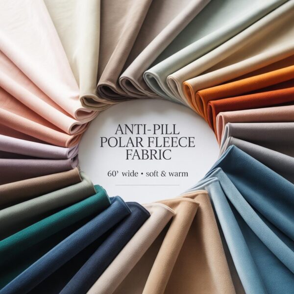 Anti-Pill Polar Fleece Fabric – 60" Wide Plush, Soft / Warm