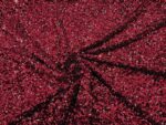 Burgundy Sequin Velvet Fabric | 58/60” Wide | Luxury Shiny Sequins on Stretch Velvet | DIY Dresses, Gowns, Decor, By the Yard