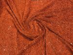 Orange Shaggy Sequin Velvet Fabric  3D Textured Sparkle Velvet by the Yard