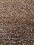 Caramel Iridescent Sequin Velvet Fabric  Shaggy Sparkle