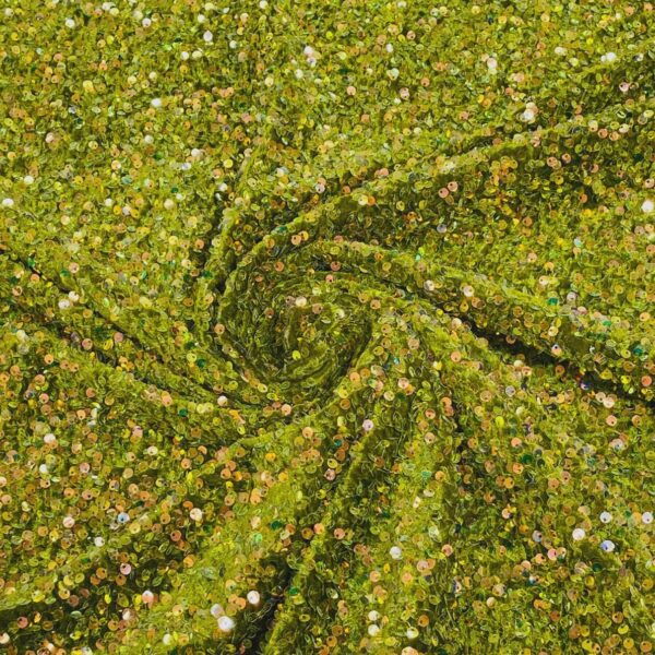 Bright Green Sequin Velvet Fabric  Sparkly Shimmer Textile