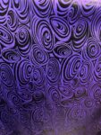 Purple & Black Swirl Spandex Fabric  4-Way Stretch Lycra