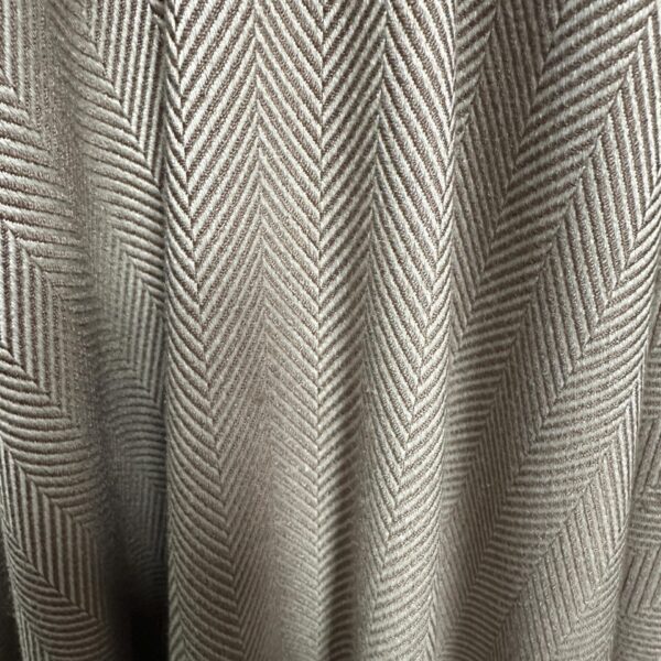 Taupe Herringbone Poly Wool Fabric | Soft Suiting Material 58/60" Wide