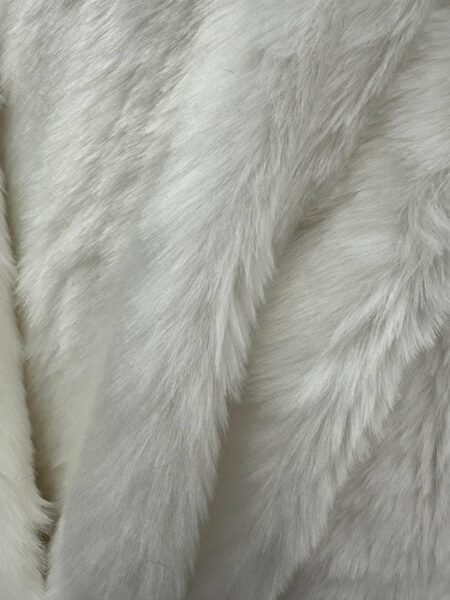 White Faux Fur Fabric  Soft Short Pile, Luxury Costume Material