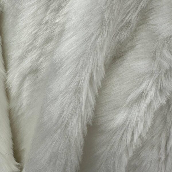 White Faux Fur Fabric  Soft Short Pile, Luxury Costume Material