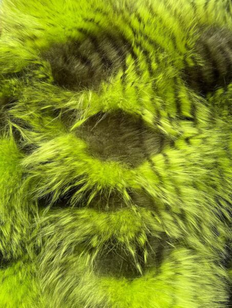 Neon Lime Faux Fur Fabric  Long Pile Rave Cosplay