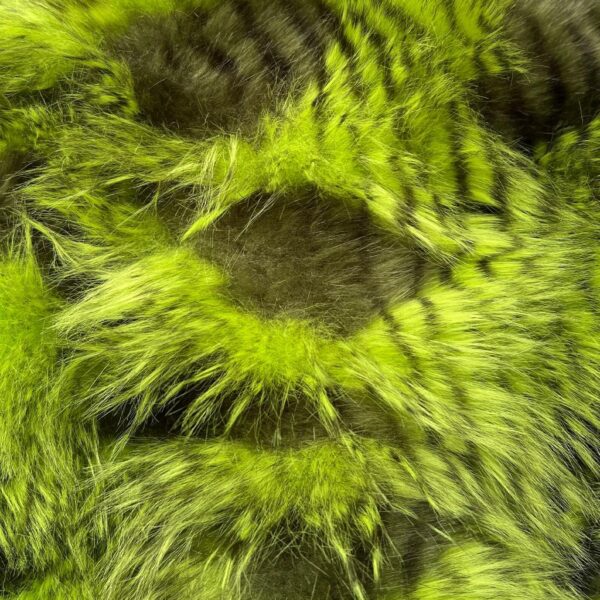 Neon Lime Faux Fur Fabric  Long Pile Rave Cosplay