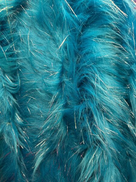 Teal Sparkle Faux Fur Fabric – Long Pile Glitter Fur, Crafts  Costumes
