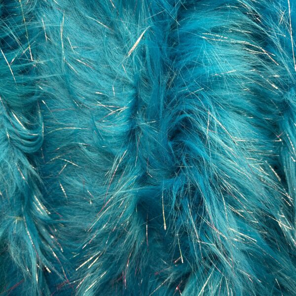 Teal Sparkle Faux Fur Fabric – Long Pile Glitter Fur, Crafts  Costumes