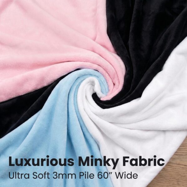 Ultra Soft Minky Fabric  3mm Pile, 60" Wide Plush for Sewing