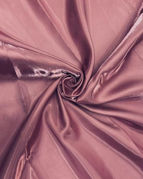 Mauve Liquid Satin Fabric by the Yard, Glossy Silky Satin 58 Inch Wide, Bridal Couture Fabric for Dresses, Gowns, Draping