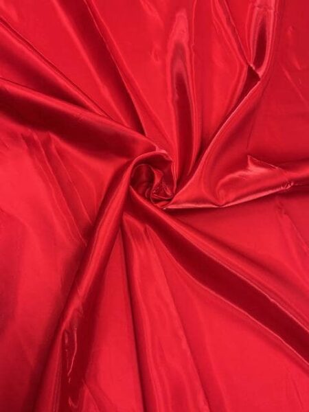 Red Liquid Satin Fabric by the Yard, Glossy Silky Bridal Satin 58 Inch Wide, Iridescent Couture Fabric for Gowns, Dresses, Decor