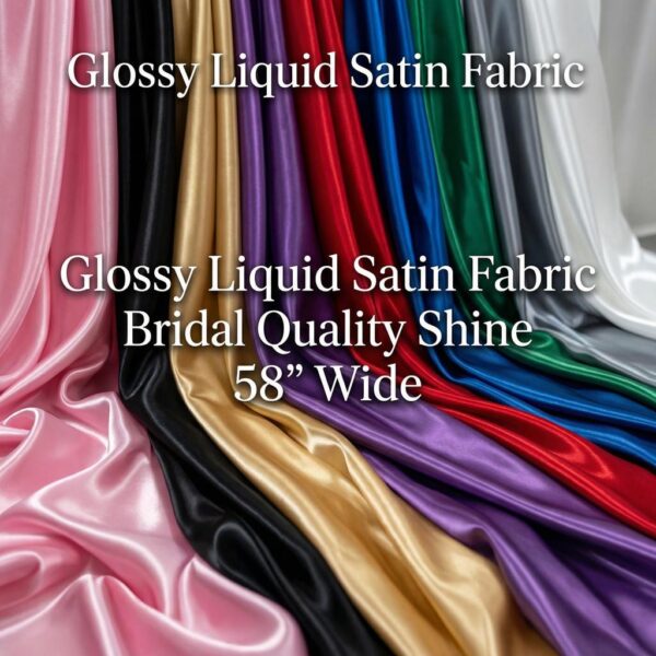 Glossy Liquid Satin Fabric | 58" Wide Bridal / Evening Wear