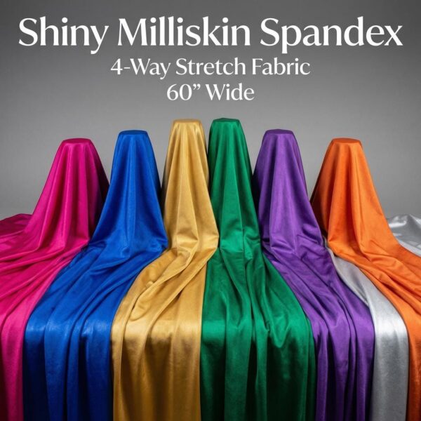 Shiny Milliskin Nylon Spandex Fabric by the Yard | 4-Way Stretch Fabric | Dancewear, Gymnastics & Skating Costumes
