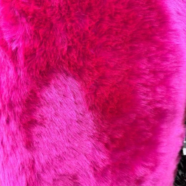 Fuchsia Faux Fur Fabric  Hot Pink Plush Short Pile