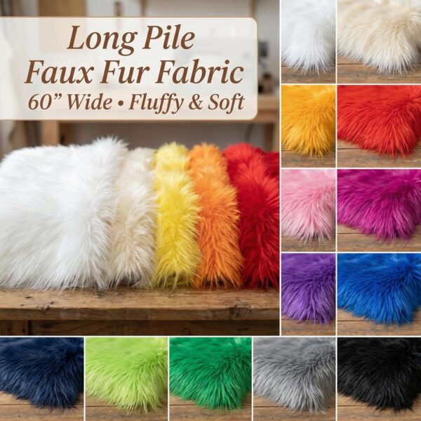 Long Pile Faux Fur Fabric – 60 Inch Wide, Cosplay & Upholstery