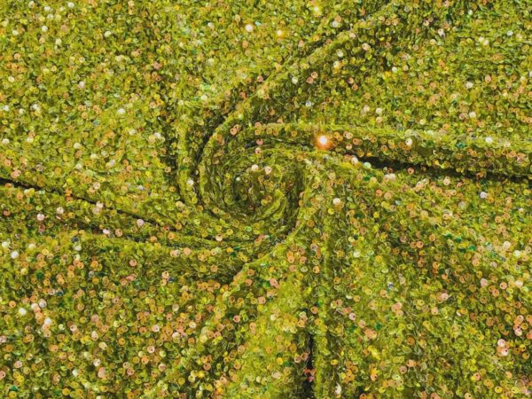 Green Sequin Velvet Fabric, Evening Gown Material Couture Design