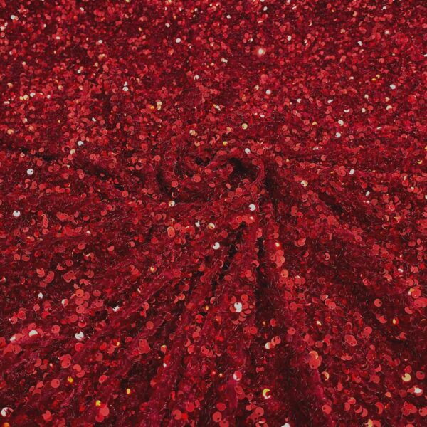 Fuchsia Sequin Velvet Fabric Hot Pink Evening Gown Material