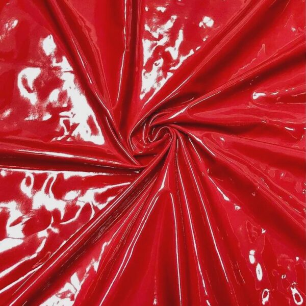 Shiny Red 4-Way Stretch Vinyl Fabric, Latex Look Costume Fashion
