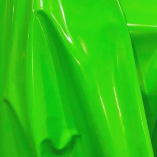 Neon Green 4-Way Stretch Vinyl Fabric High Gloss Latex Look