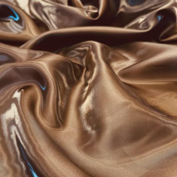 Bronze Liquid Satin Fabric, Glossy Drape, Costume  Dress Fabric