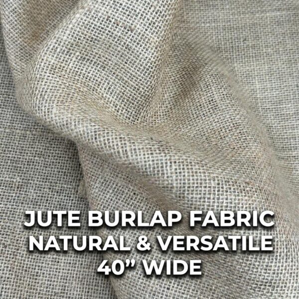 Natural Jute Burlap Fabric | 40" Wide Rustic Decor By The Yard