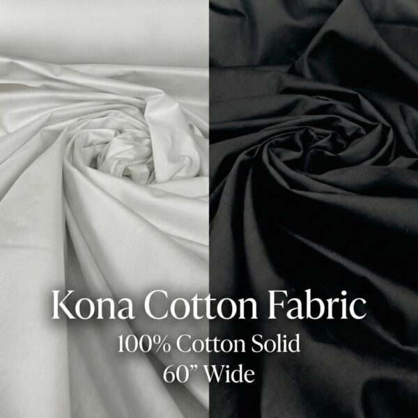 Kona Cotton Fabric by Yard  100% Cotton Quilting Sewing Material, 60" Wide
