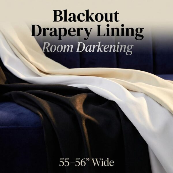 Blackout Drapery Lining Fabric by Yard  Room Darkening, 55–56" Wide Curtain Fabric