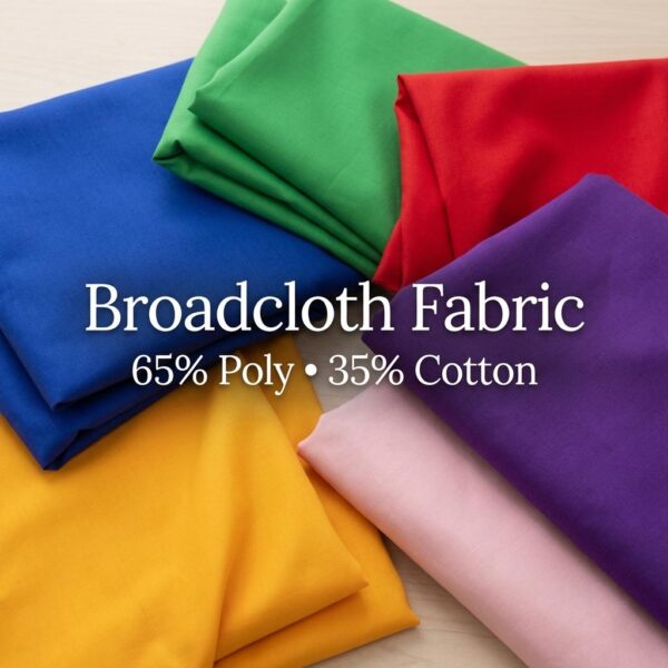 Poly Cotton Broadcloth Fabric by Yard, 60 Inch Wide Apparel Sewing Material