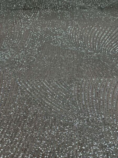 off white Sequin Mesh Fabric by the Yard – Luxury Geometric Sparkle Fabric, Glitter Evening Dress Fabric, Party Dress Material