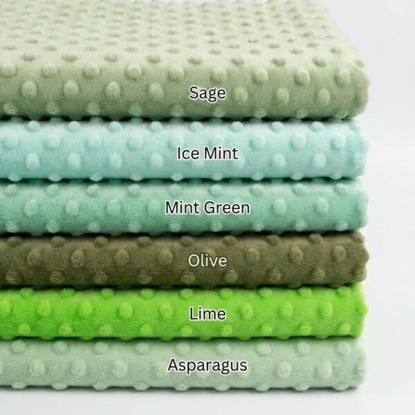 Sage Green Minky Dot Fabric by Yard  Plush Dimple Minkee, 60" Wide Baby Blankets