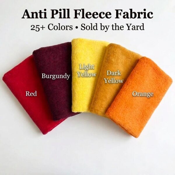 Red Fleece Fabric by the Yard, Anti Pill Soft Polar Fleece, Plush Blanket Fabric for Pajamas, Sewing, Cozy Home Decor